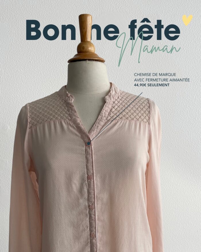 Chemise rose pale