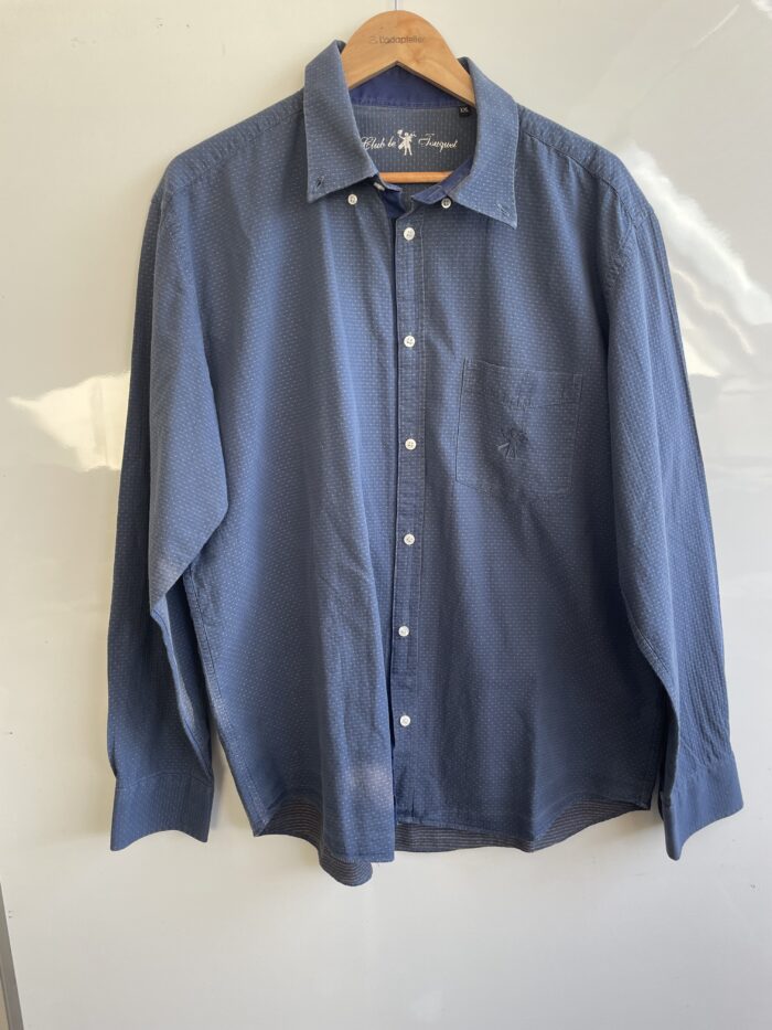 Chemise bleue à pois – Image 3